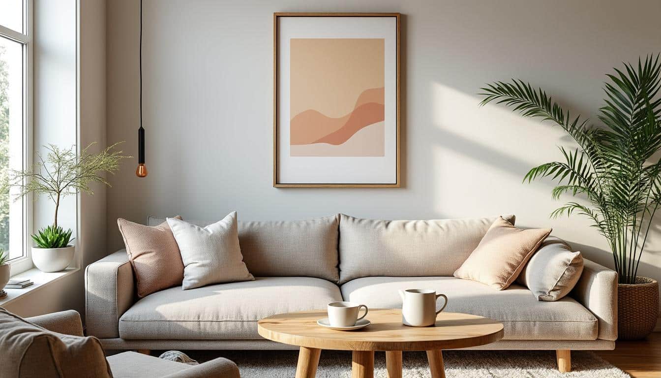 Comment intégrer un poster mural dans un salon moderne