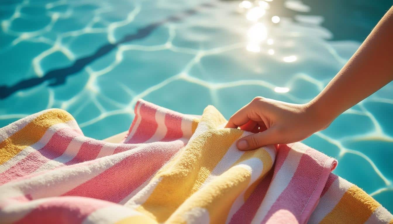 L'entretien des serviettes de plage autour de la piscine maison