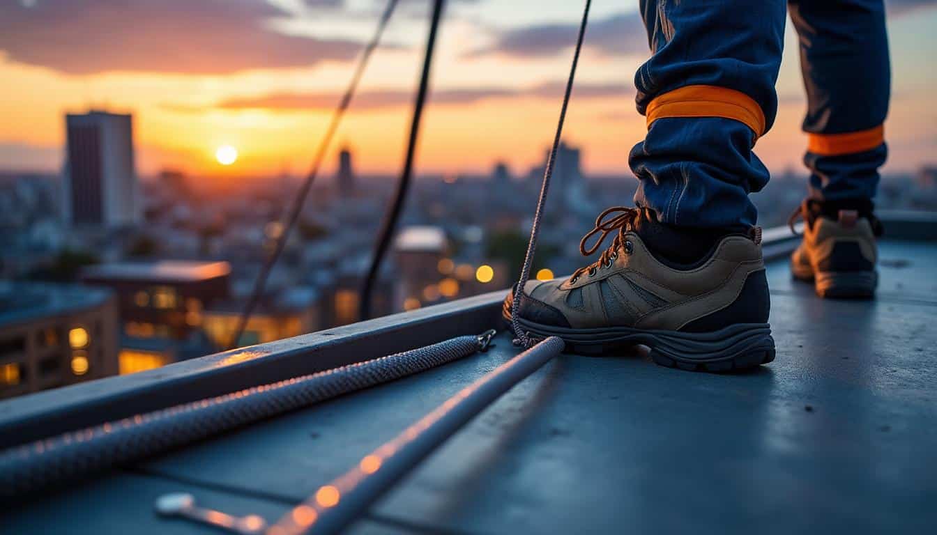 Illustration: Comprendre le rôle essentiel de la ligne de vie sur une toiture terrasse