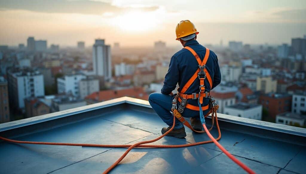 Ligne de vie de toiture terrasse : sécurité et conformité indispensables