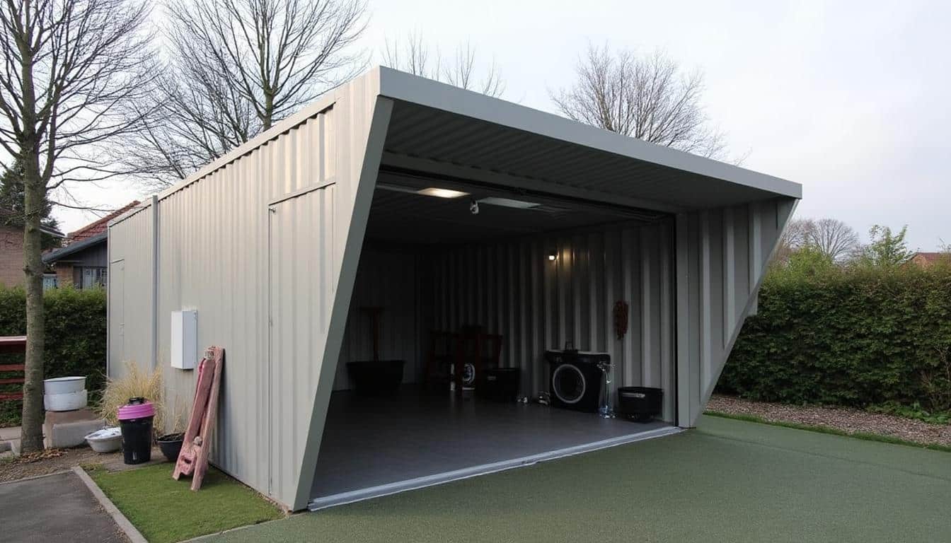 Illustration: Comprendre la toiture de garage à une pente en bac acier : définition et principes