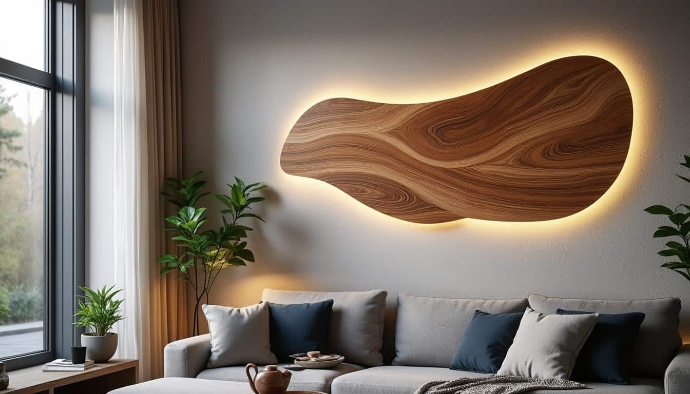 Illustration: Comprendre l’élégance d’une applique murale en bois au design contemporain