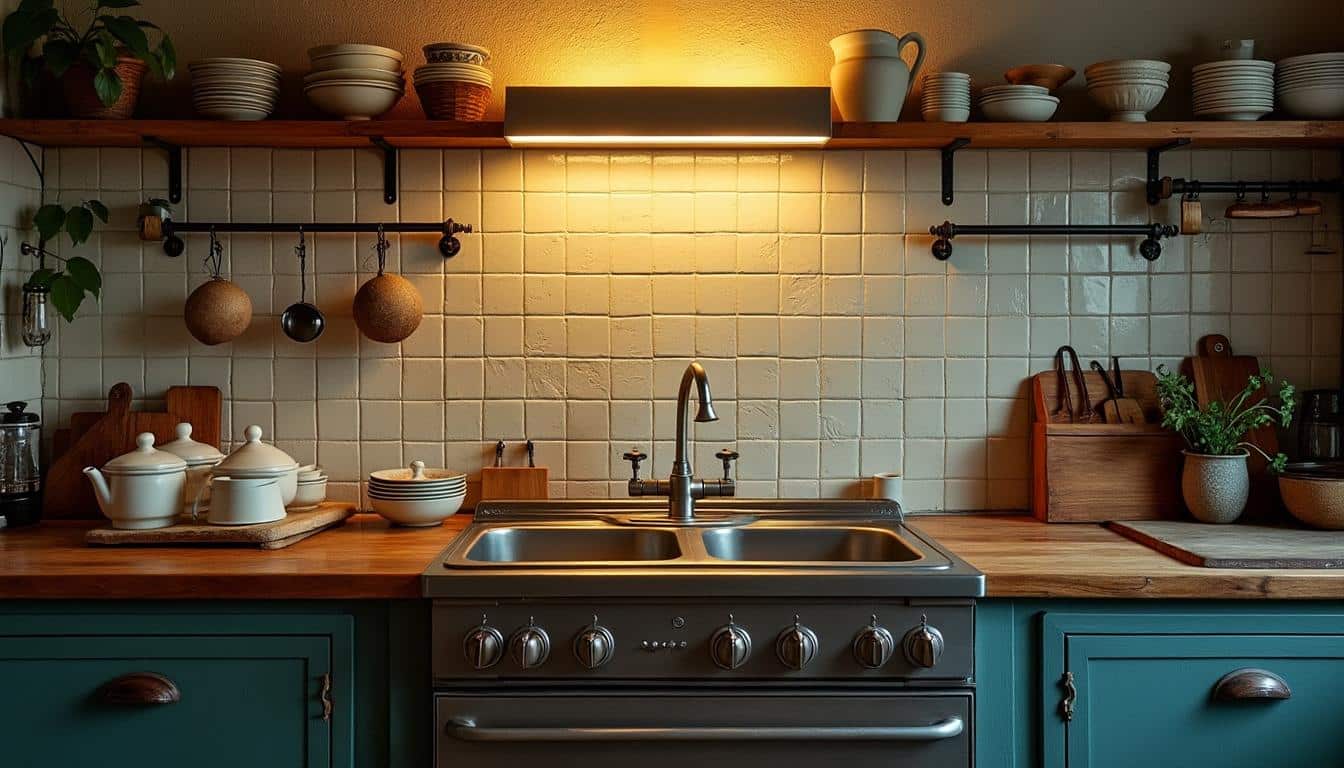 Applique murale de cuisine pour évier : éclairage pratique et déco