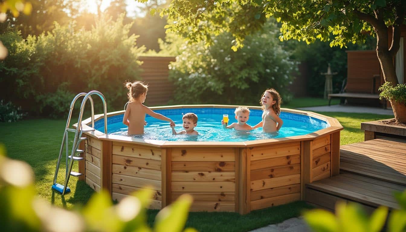 Piscine hors sol en bois ronde : charme naturel et installation facile