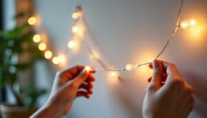 Comment accrocher une guirlande lumineuse au mur sans trou facilement