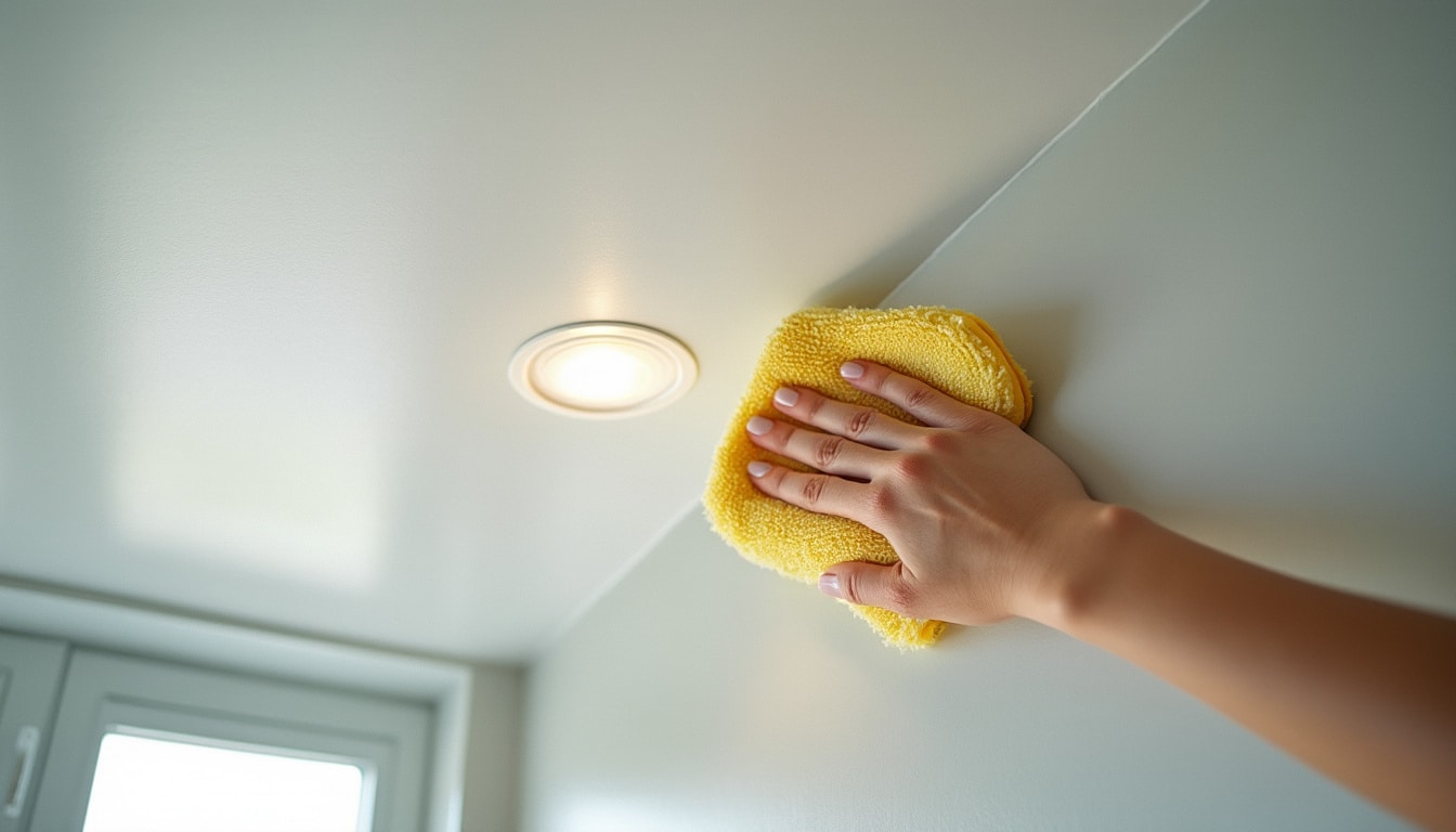 Enlever la tache jaune du plafond : méthodes efficaces et conseils