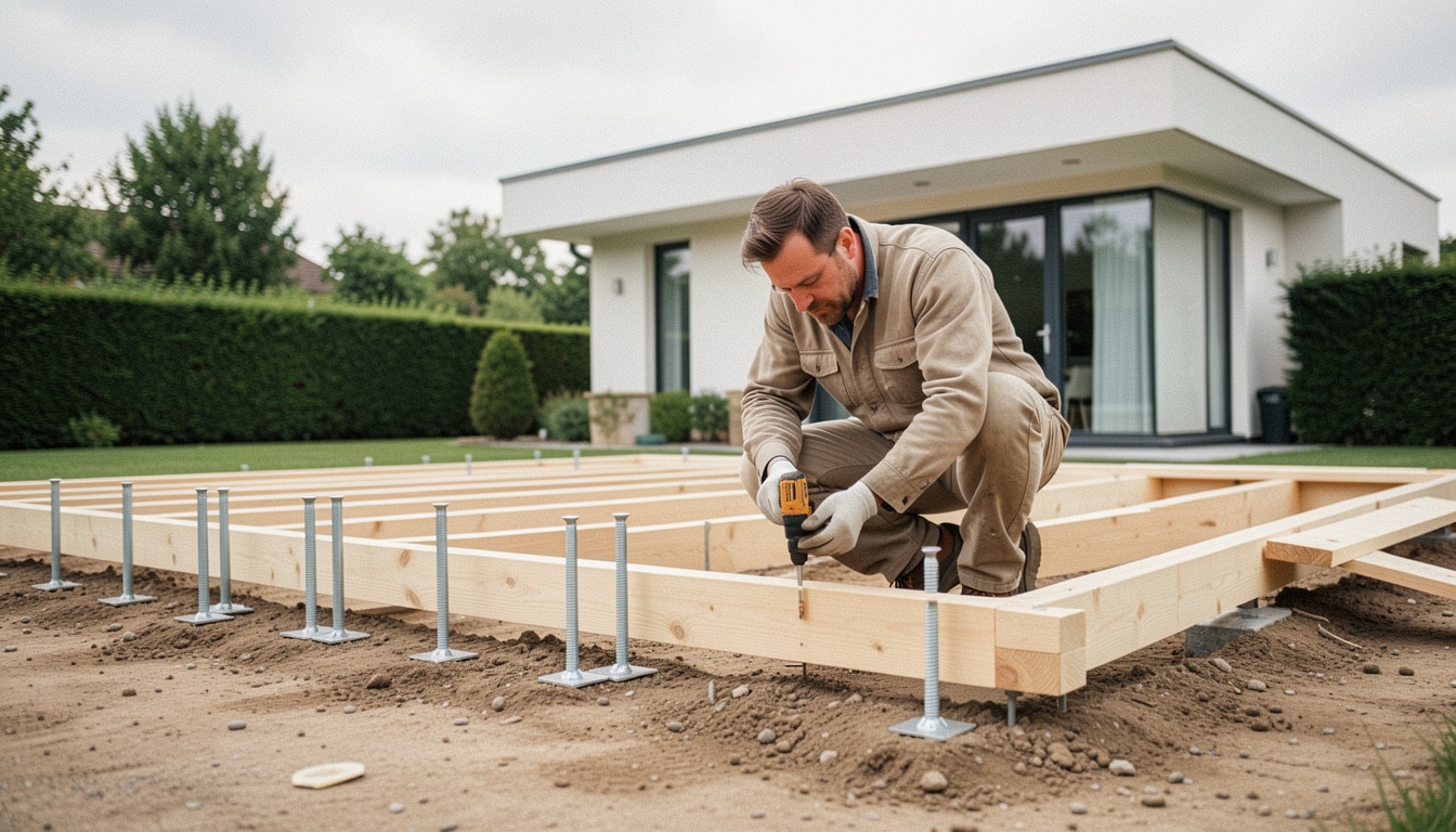 Vis de fondation pour terrasse : pose, calcul et choix
