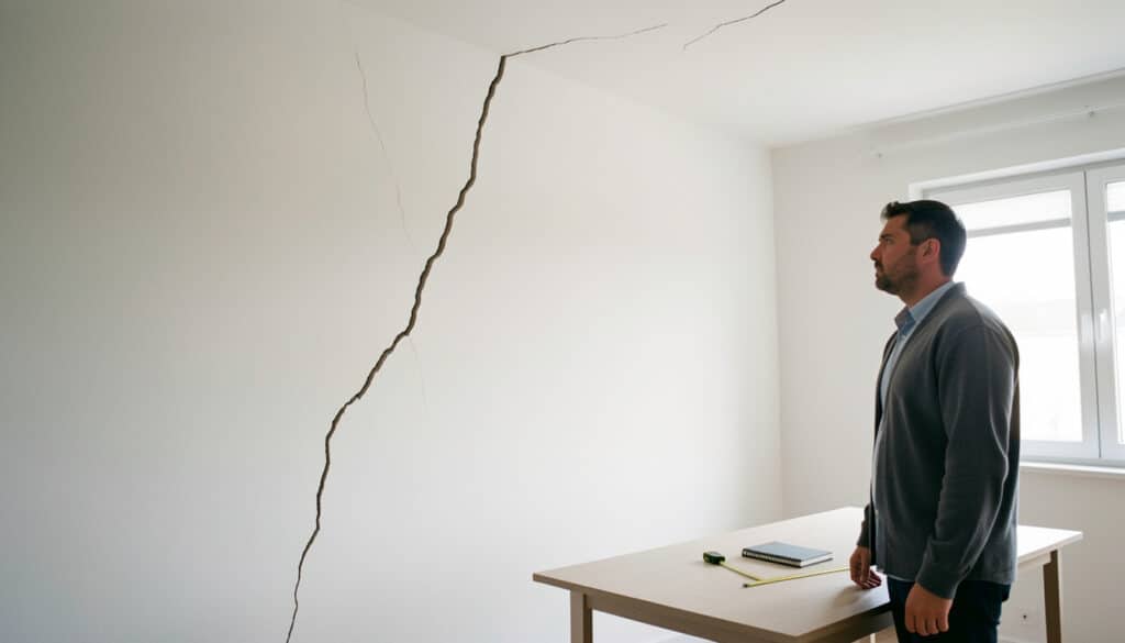 Fissure grave dans le placo : signes, causes et recours