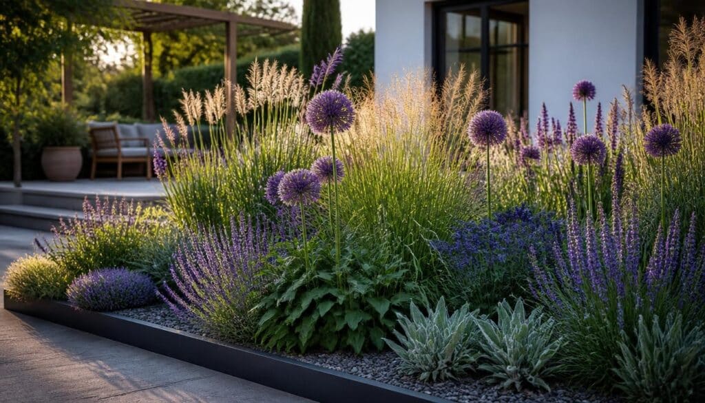 Idée de massif moderne pour un jardin sobre et élégant